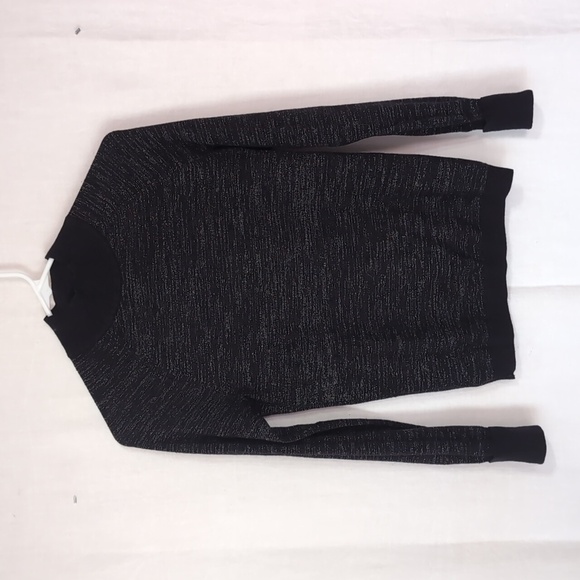 Lululemon Soft Shine Black Metallic Mock Neck Cashlu Sweater Size 6 - Picture 6 of 6